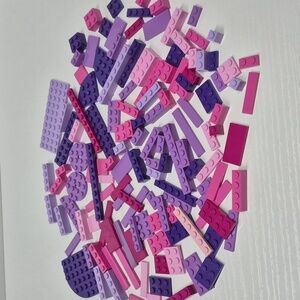 Lego Lot Mixed Pinks &Purples Bricks, Tiles & Plates (150pcs)